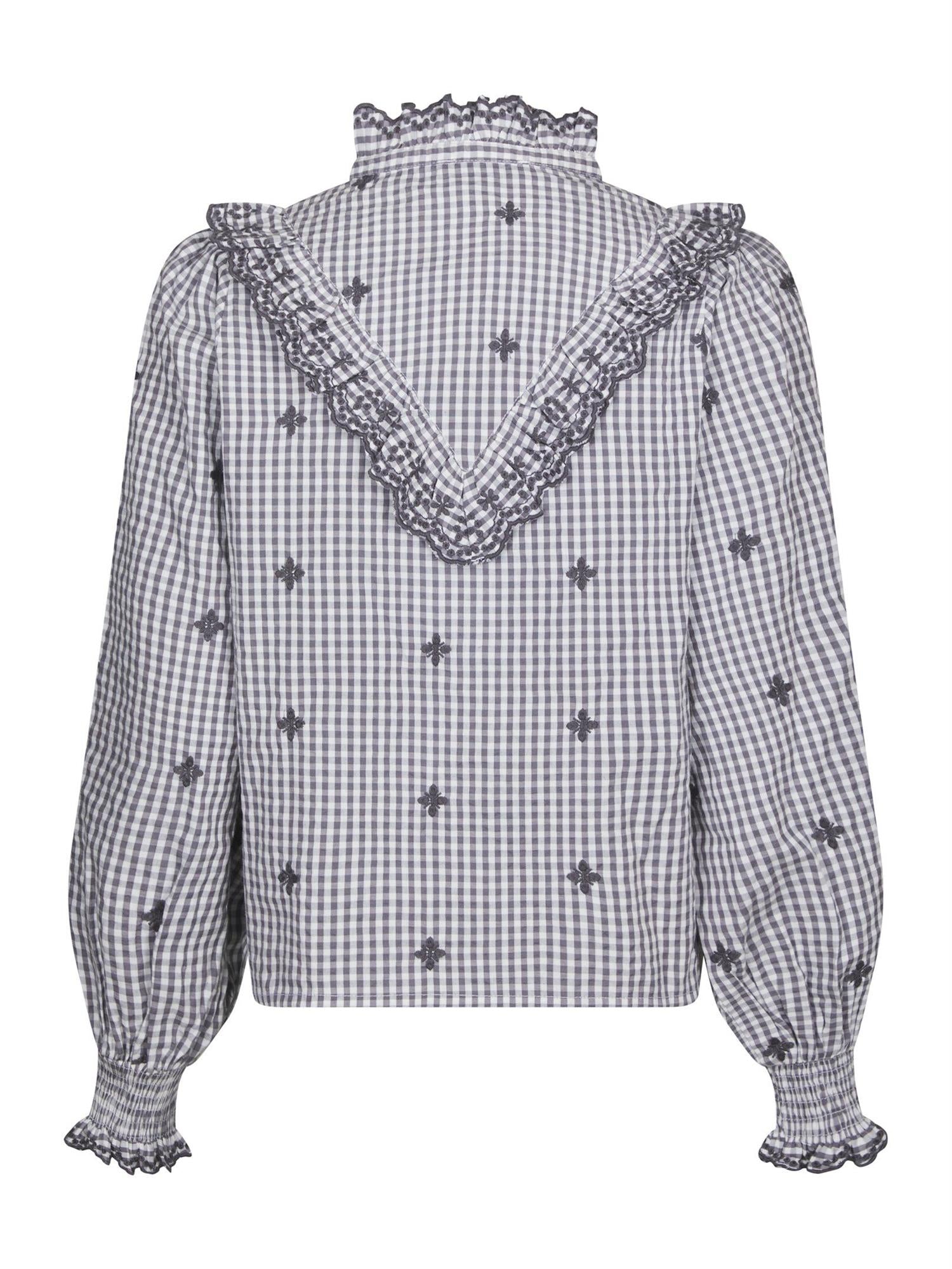 Degas Check Blouse Grey