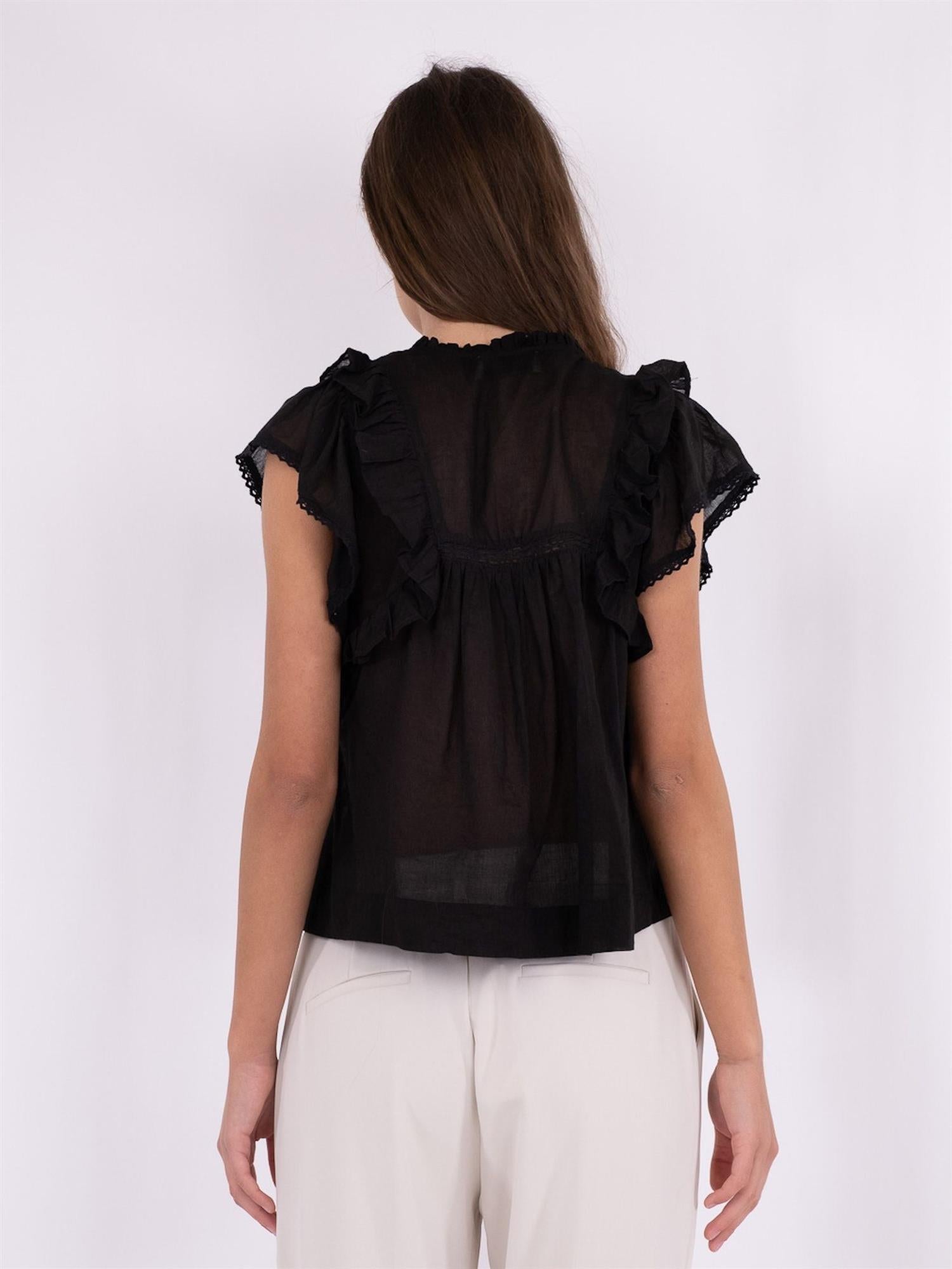 Jayla Voile Top Black