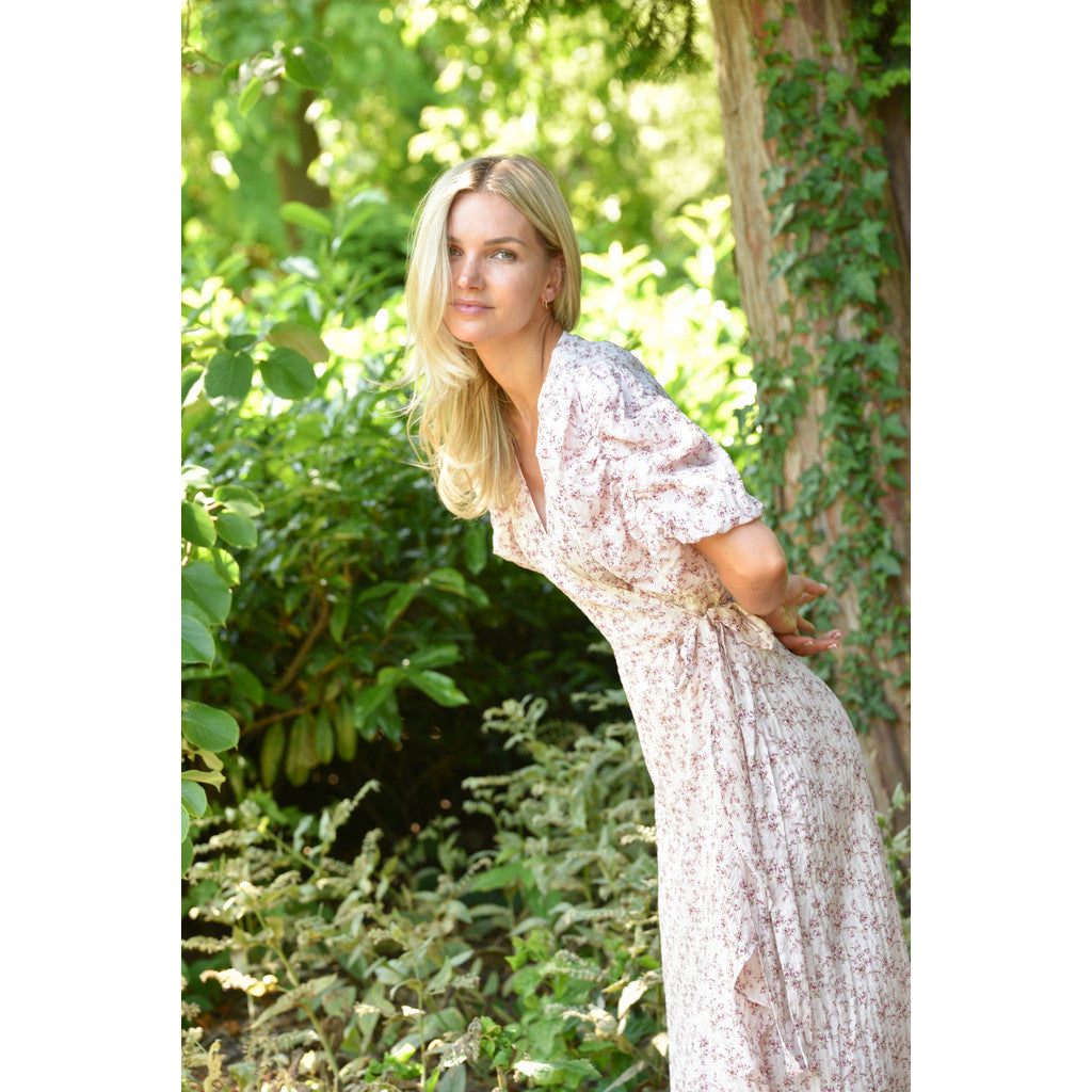 Sinda Print Dress Rose Pink