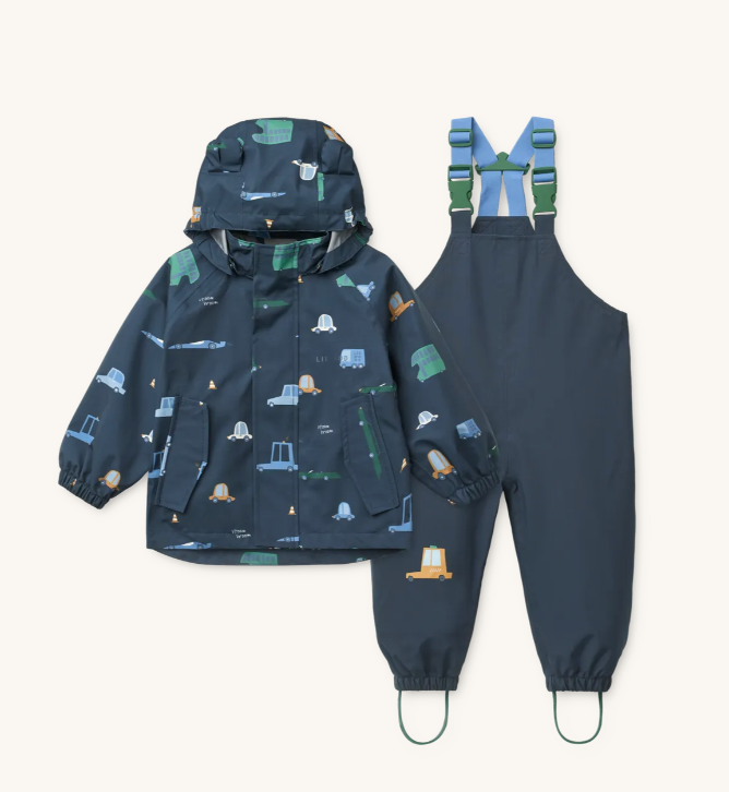 Manu Rainwear Set Cars/Classic Navy