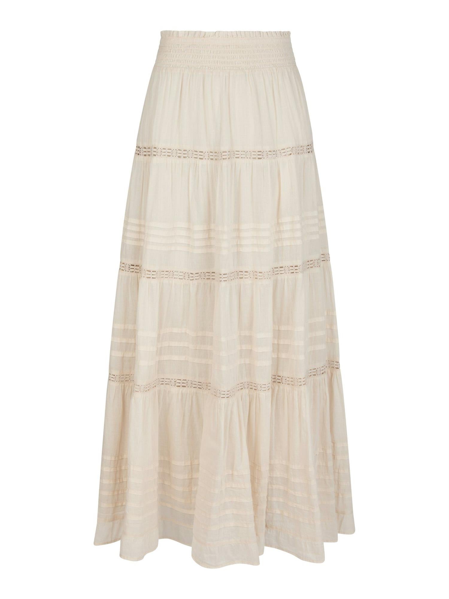 Felicia Voile Skirt Ivory
