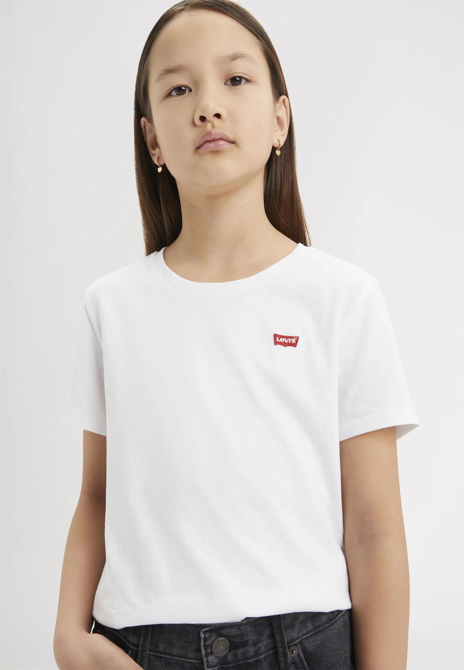 LVG Batwing Chest Hit Tee Girls White