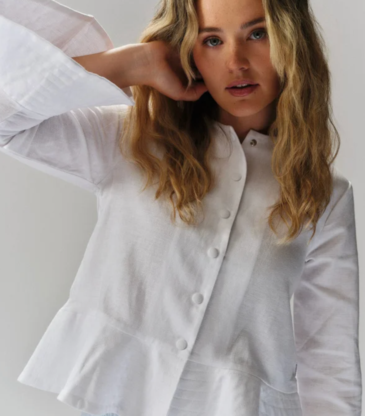 Maren Linen Jacket White