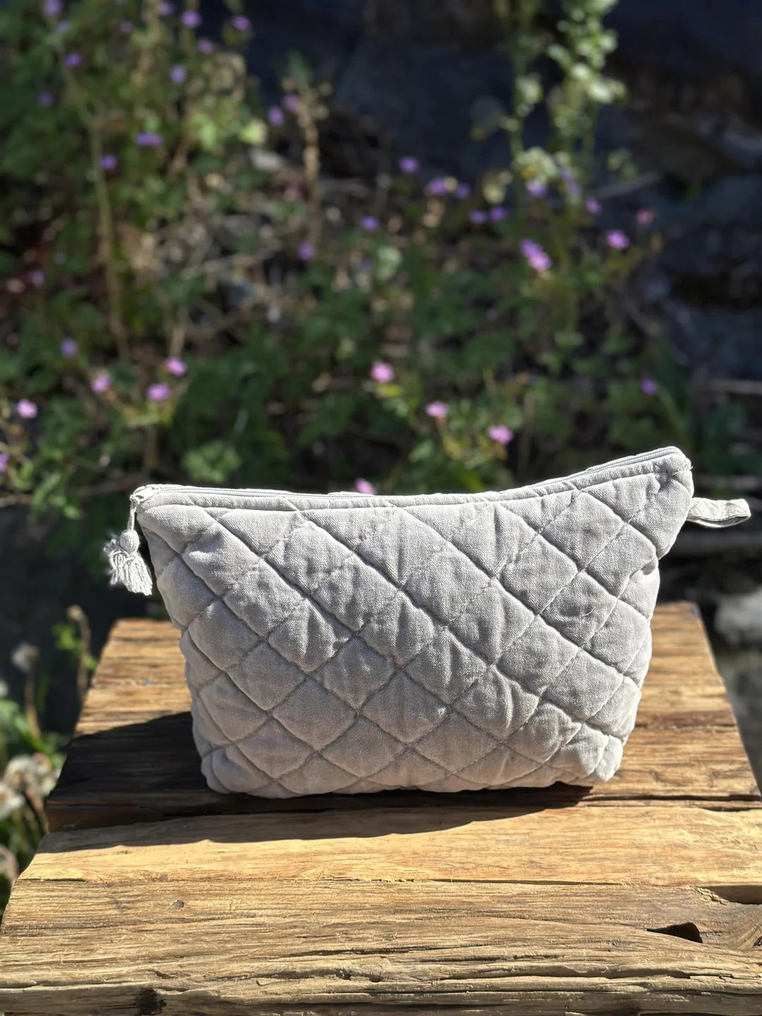 Toalettmappe Velour Grey