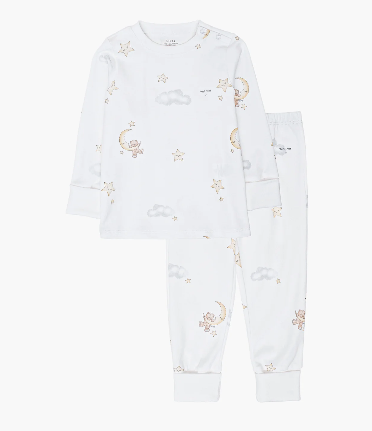 Teddy Dreams 2 Piece Set White