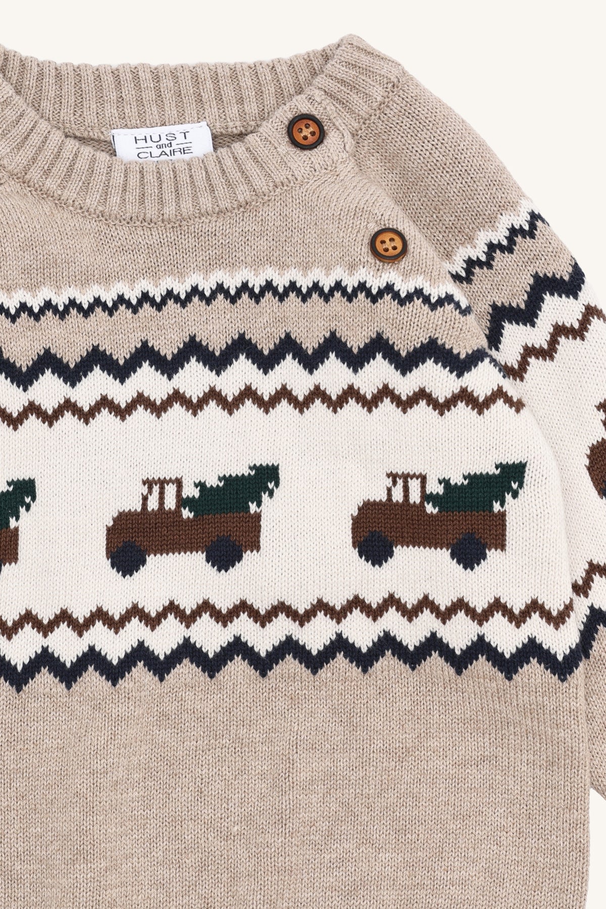 Perry Truck Genser Beige Melange