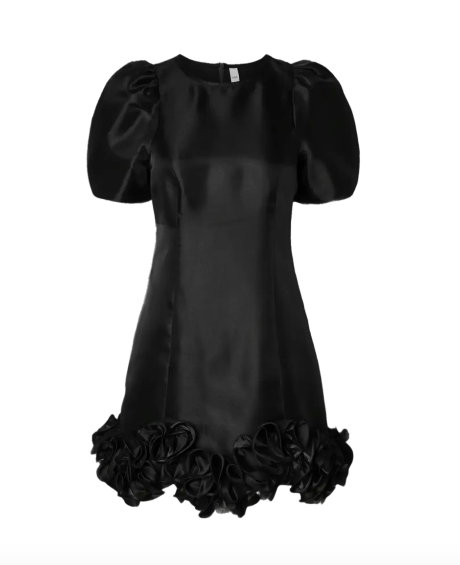 YASELINA Wave Dress Black