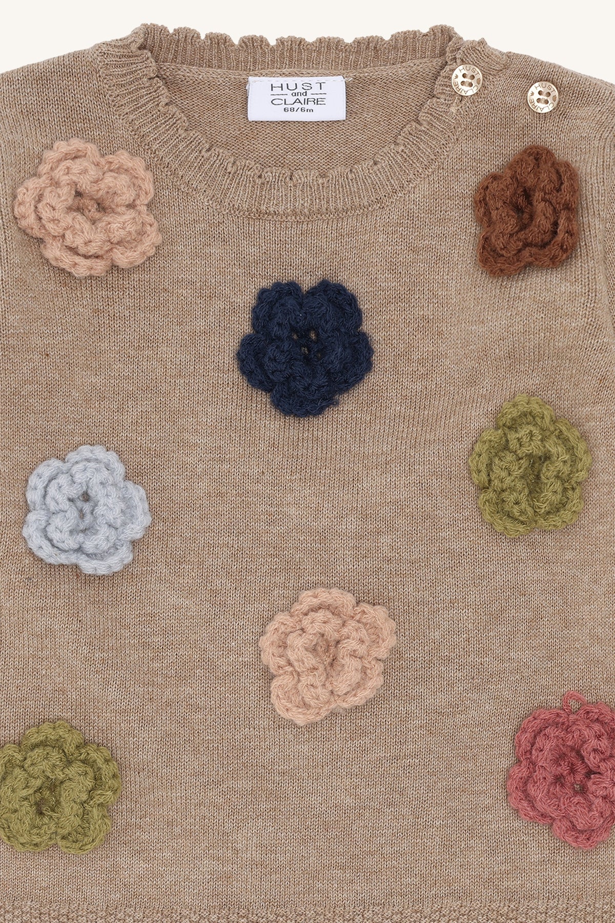 Pusle Genser Blomster Biscuit