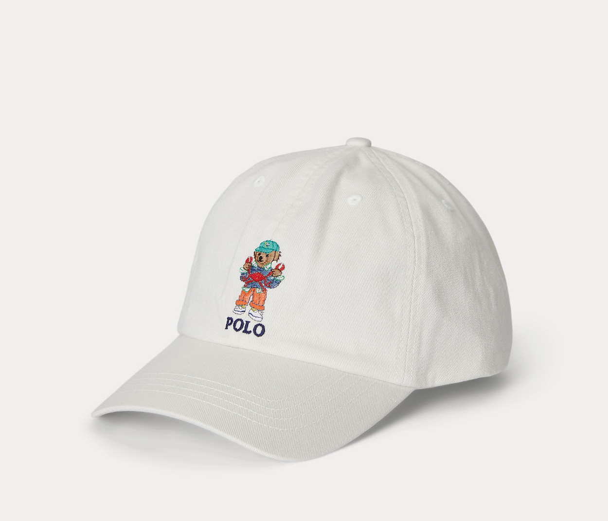 Polo Bear Cotton Twill Ball Cap white