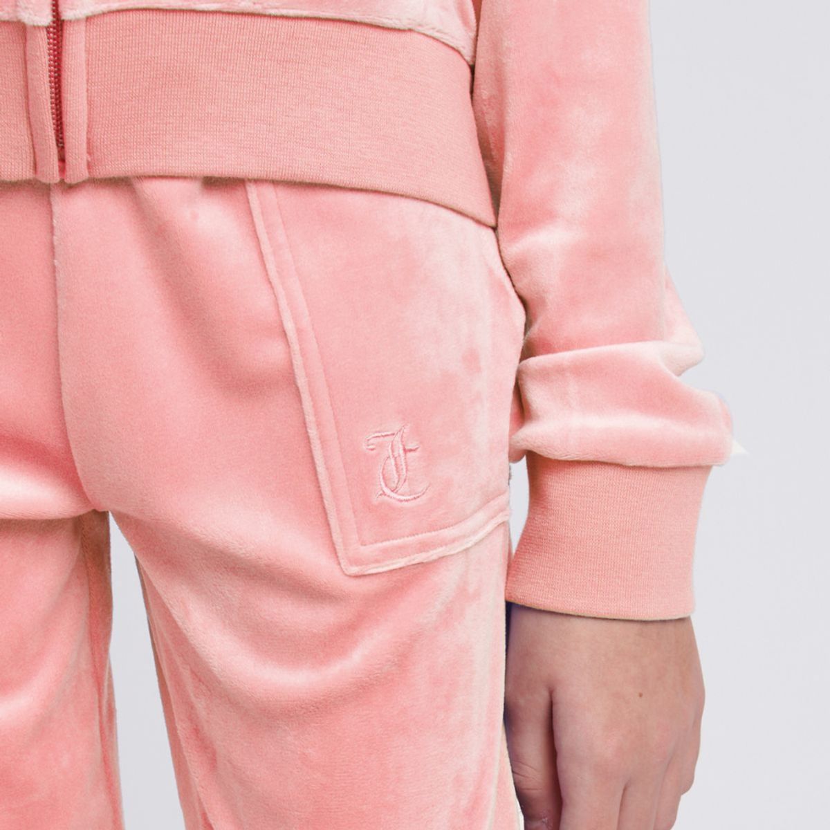 Tonal Velour Jogger Peach Blossom