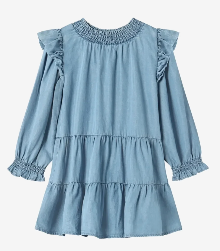 Hurlum Ls Dress Denim Blue