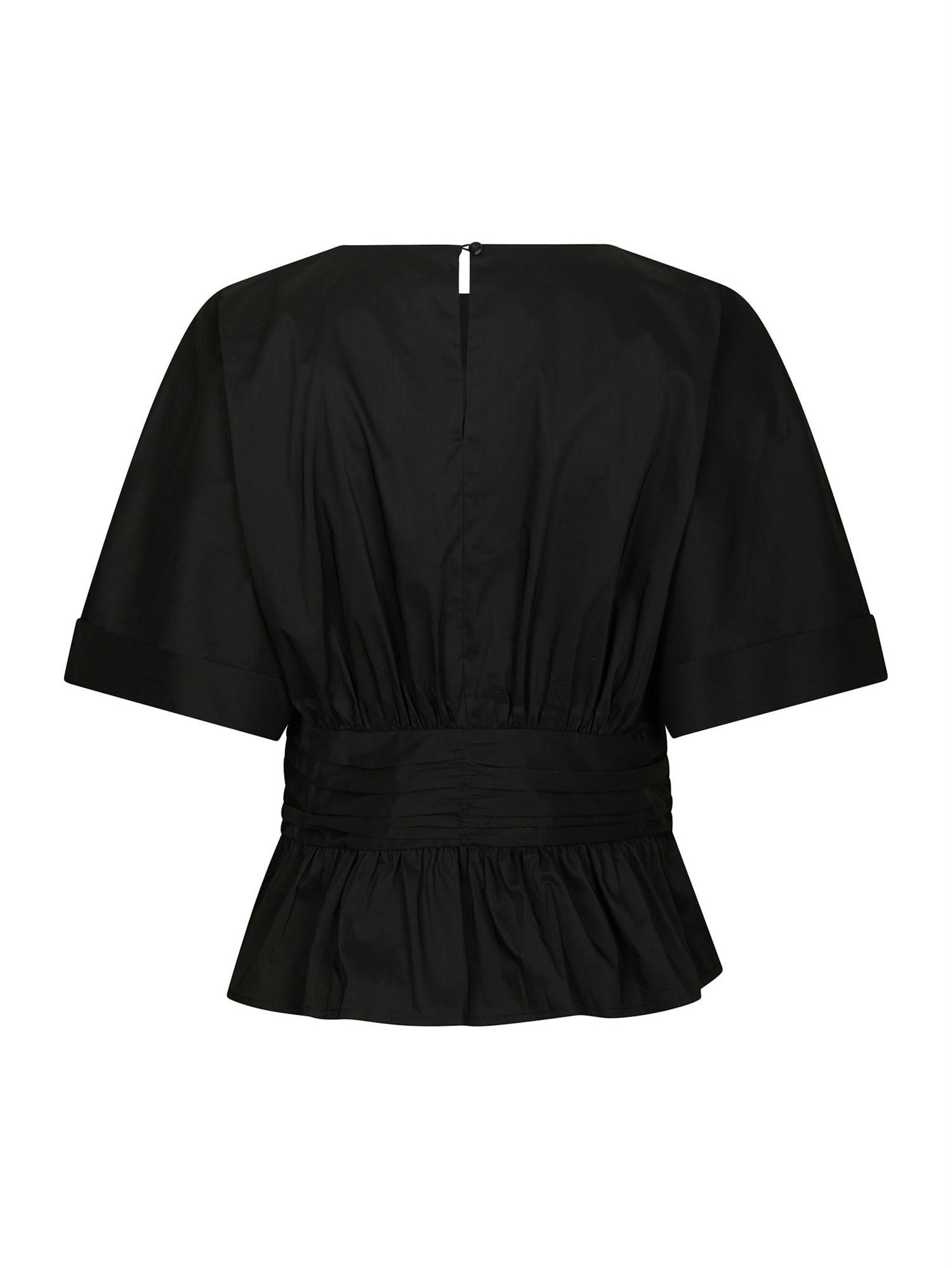 Annegret Poplin Blouse Black