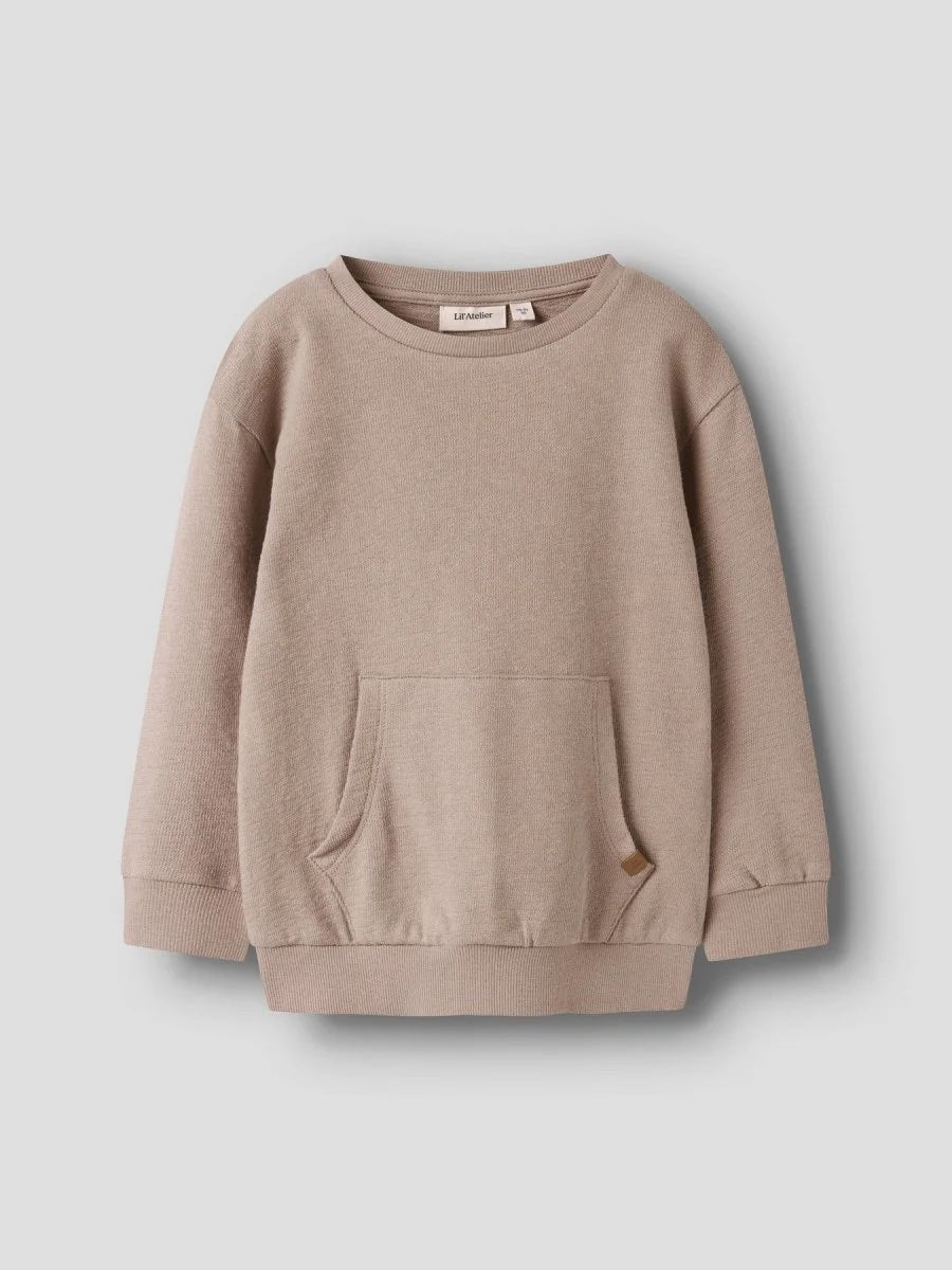 Dias Duk Ls Loose Sweater Oxford Tan