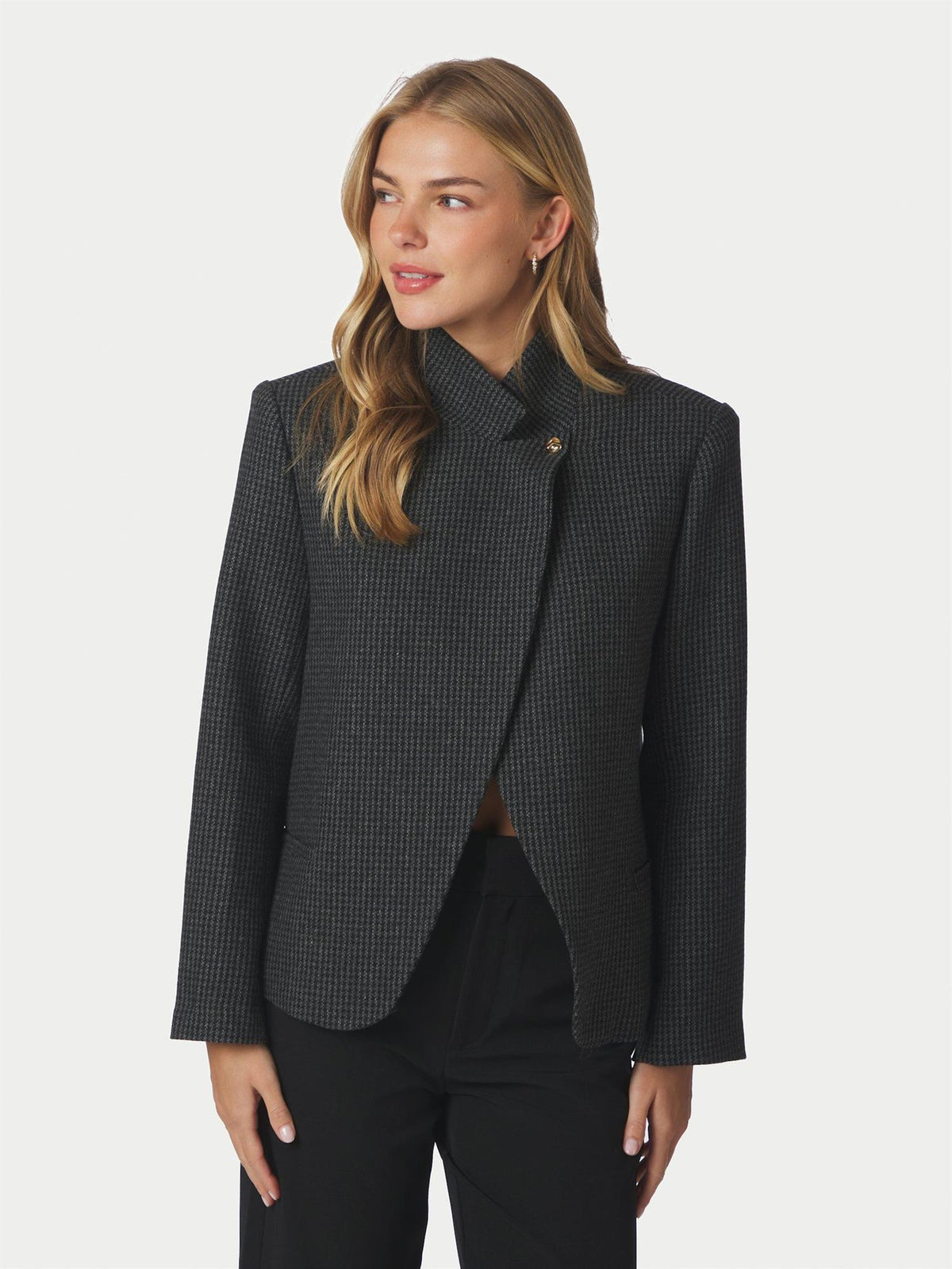 Paria Check Blazer Dark Grey