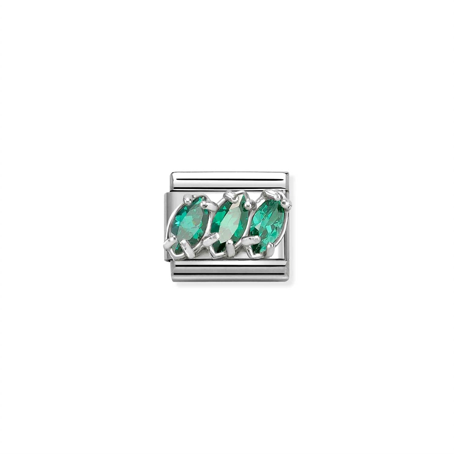Green Triology Stones Silver