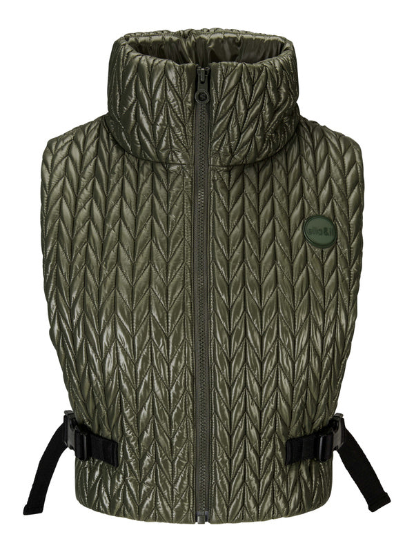 Bonnie Braided Down Vest Forest Green