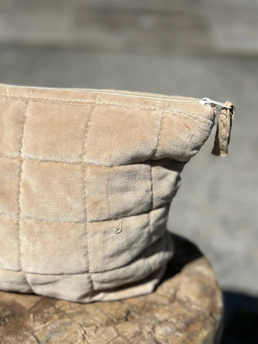 Toalettmappe Velour Camel