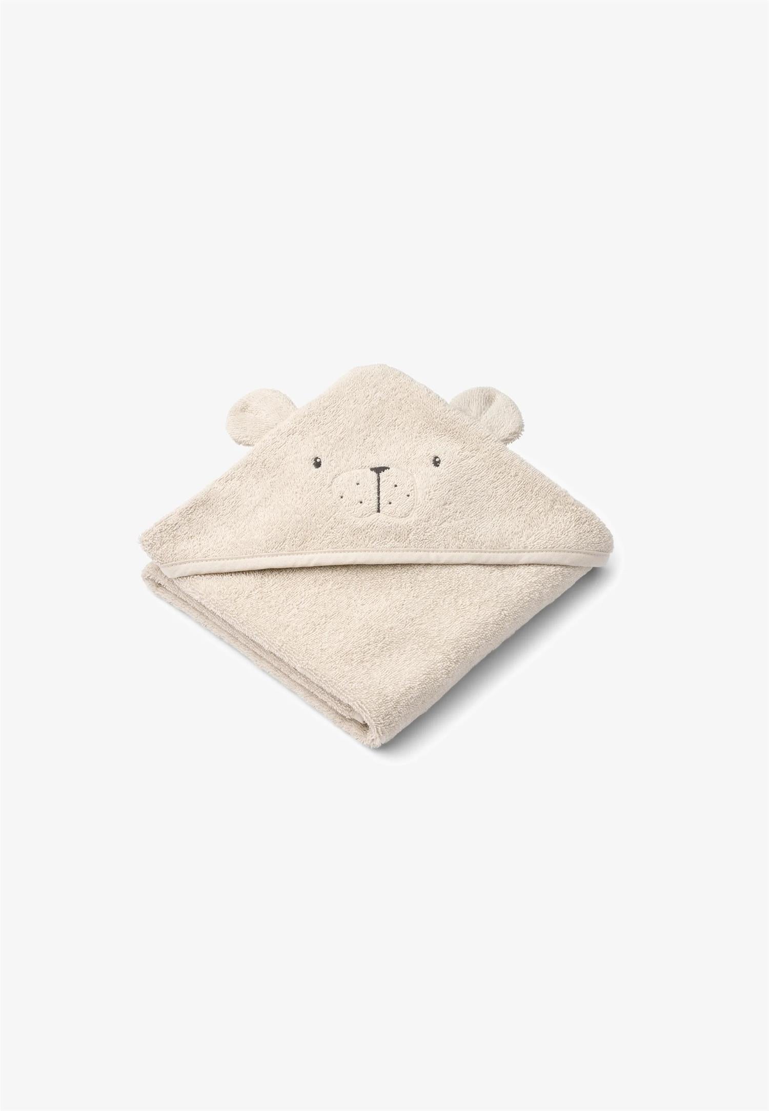 Albert Polarbear Hooded Towel Sandy
