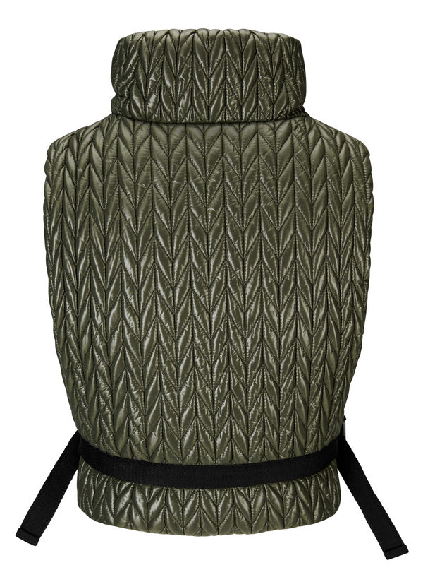 Bonnie Braided Down Vest Forest Green