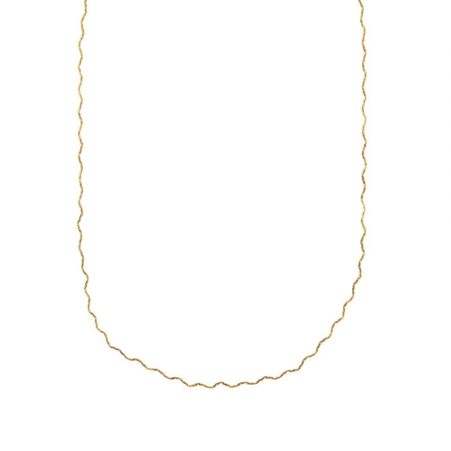 Fine Wave Chain Necklace Gold