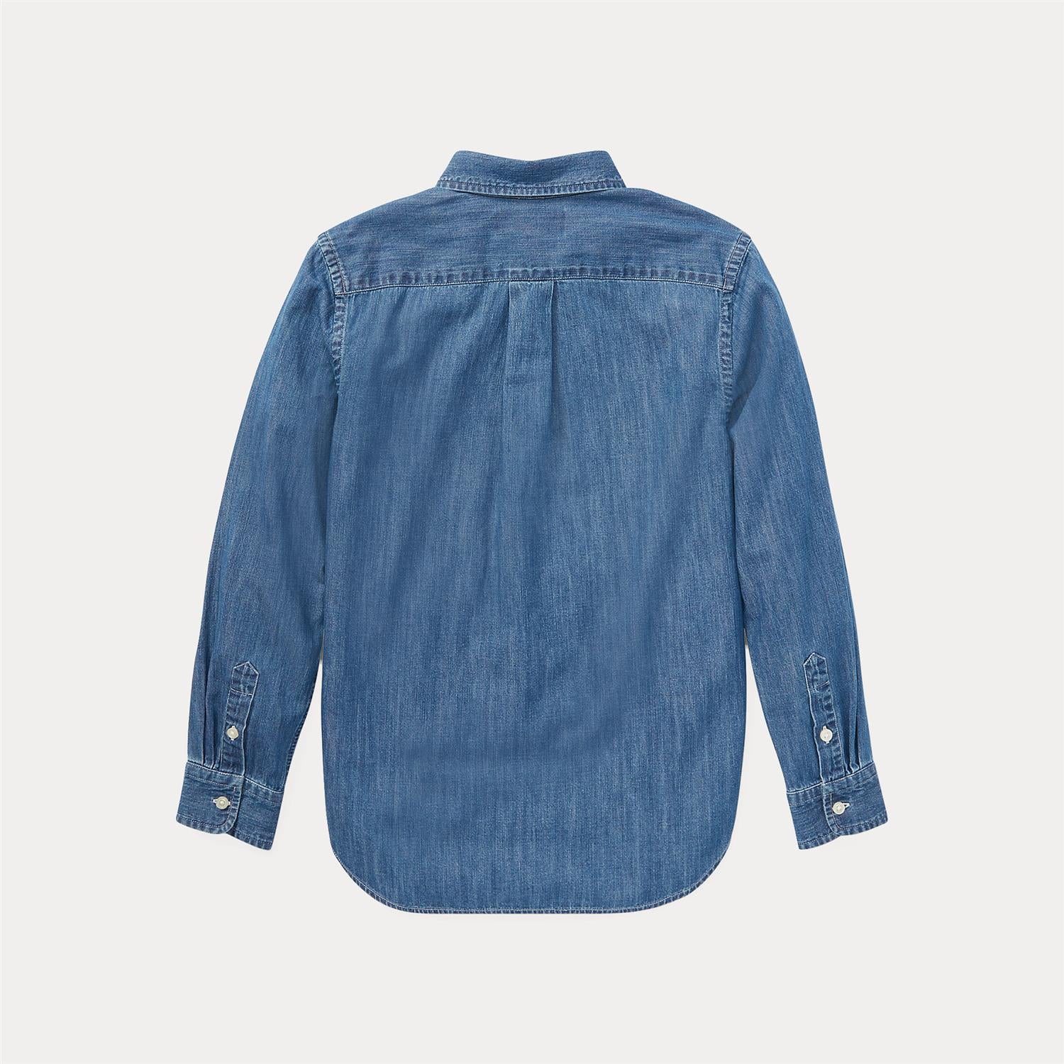 Cotton Chambray Shirt DK Blue