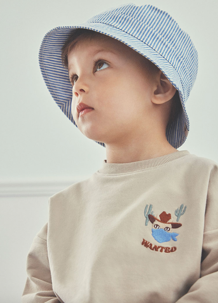 Bucket Hat Woven Stripe Quiet HArbor