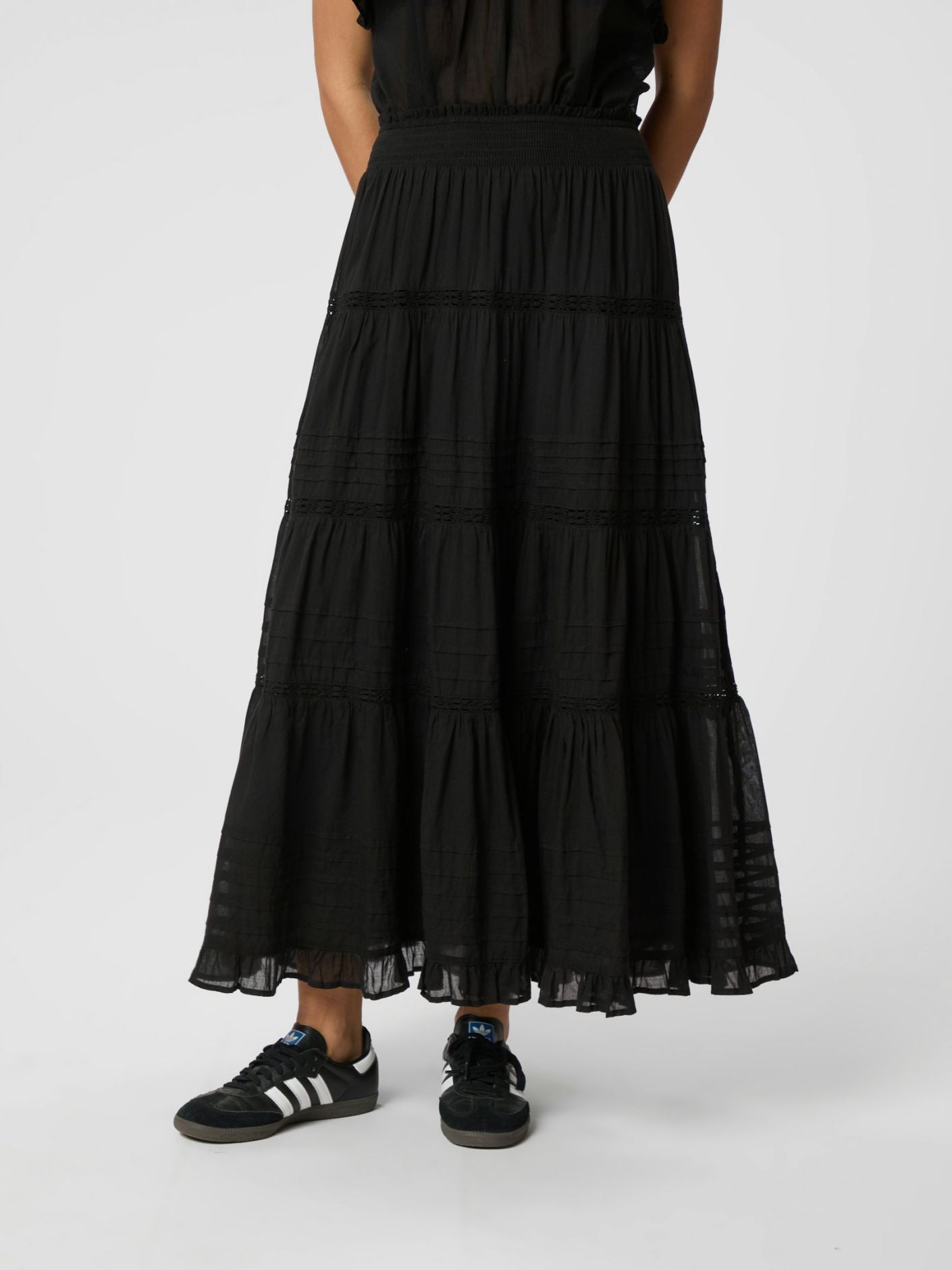 Felicia Voile Skirt Black