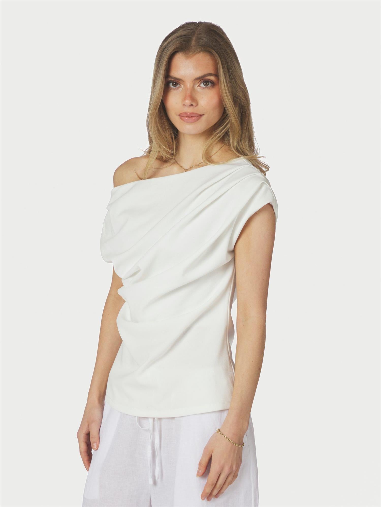 Mabelle Drapy Top White
