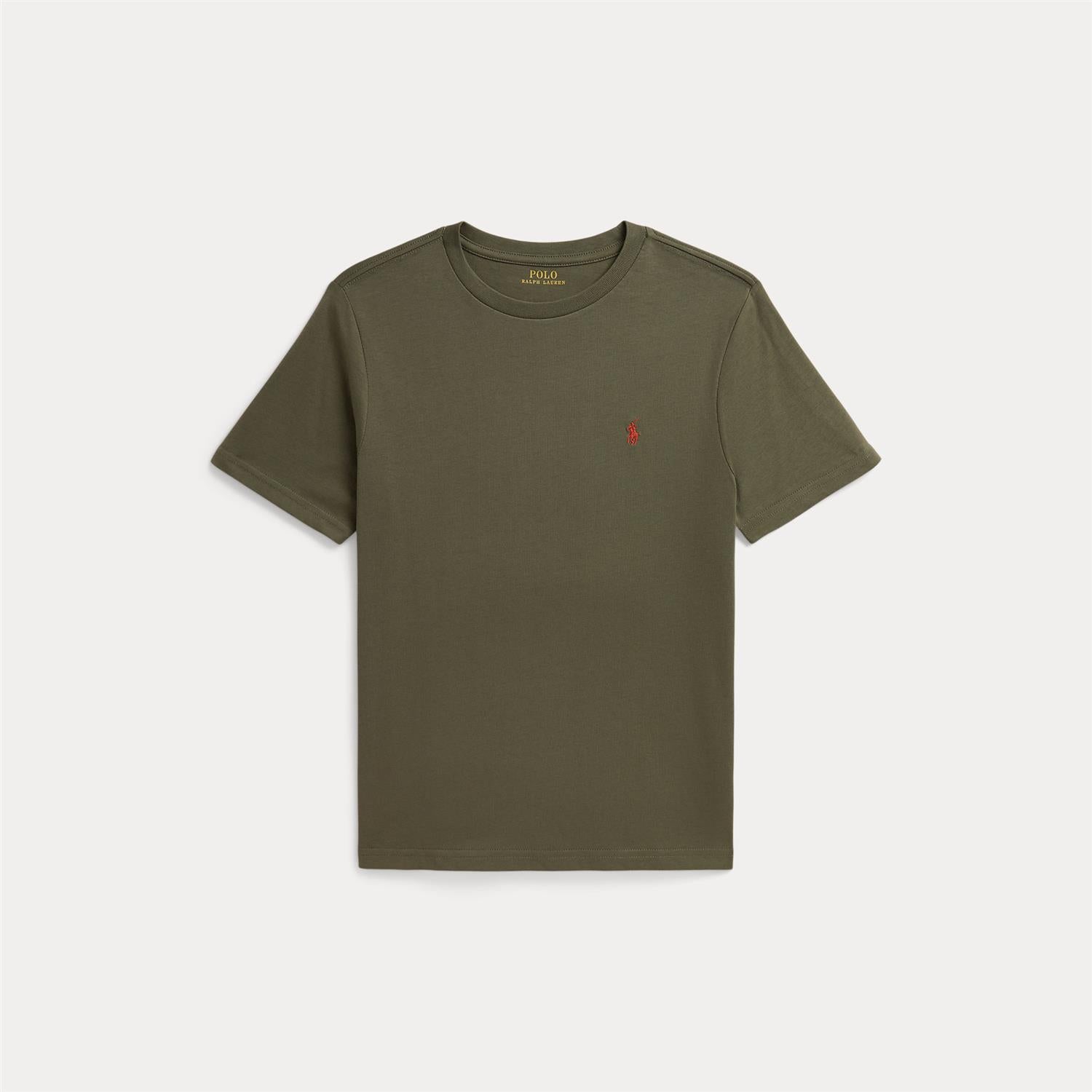 Cotton Jersey Crewneck Tee Cruise Olive