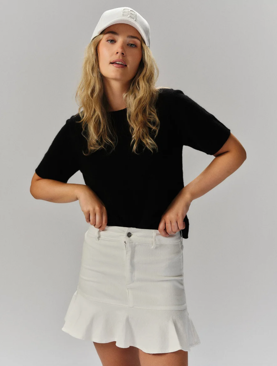 June Denim Cap White