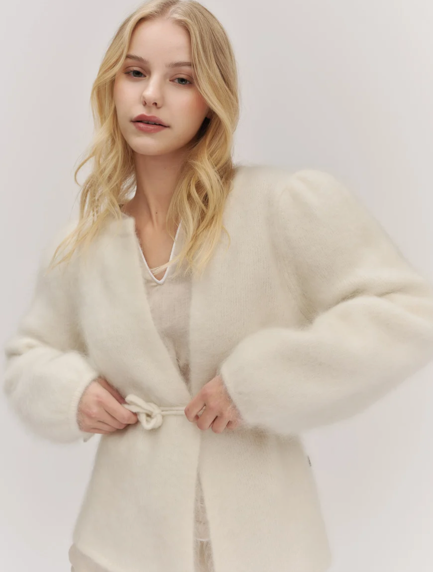 Fredrikke Chunky Cardigan Bright White
