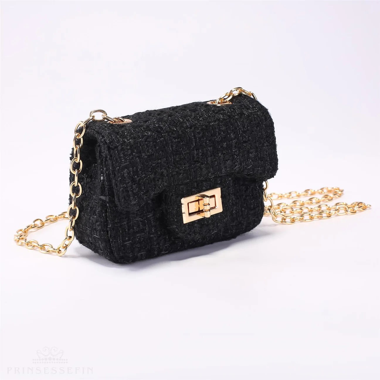 Isadora Tweed Handbag Black - Small