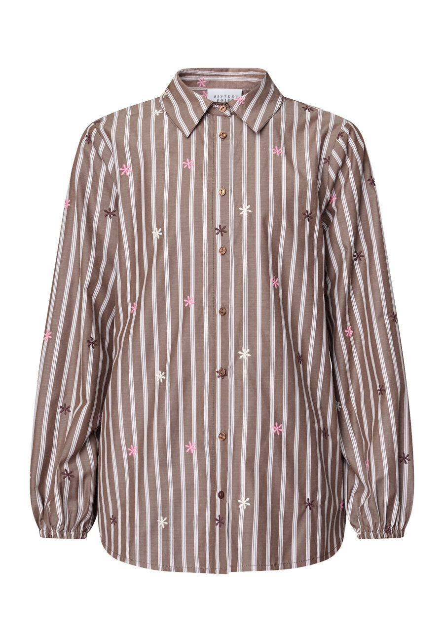 Istea Shirt Brown Stripes