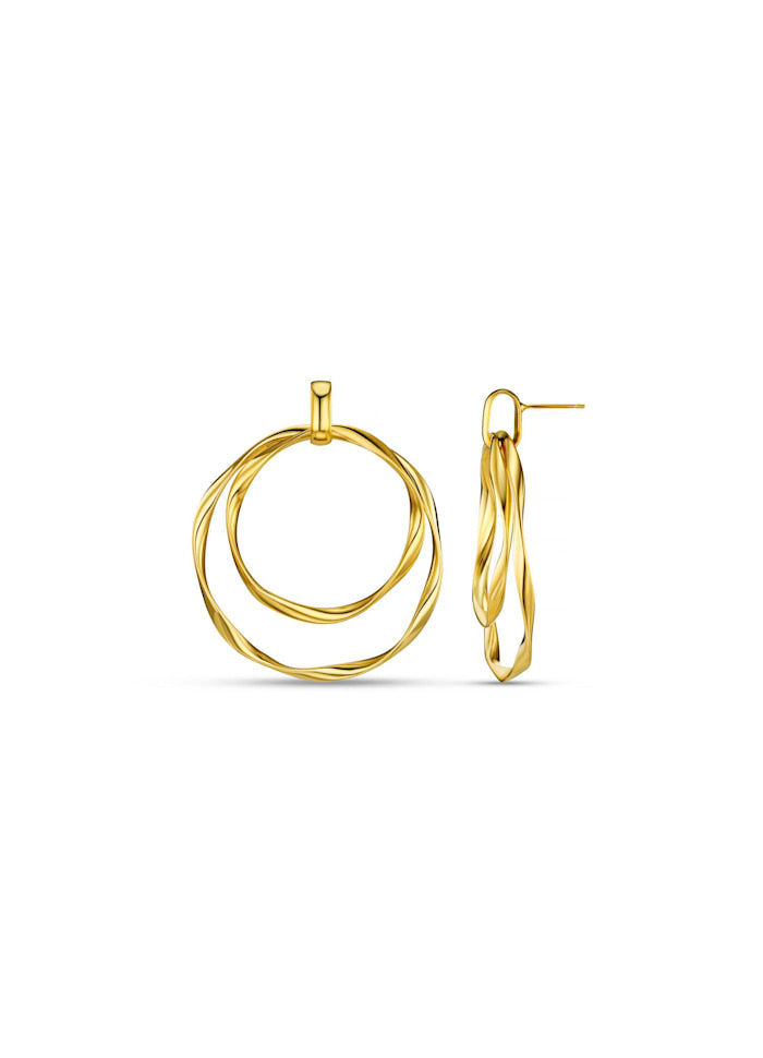 Statement Ribbon Interlocking Earrings