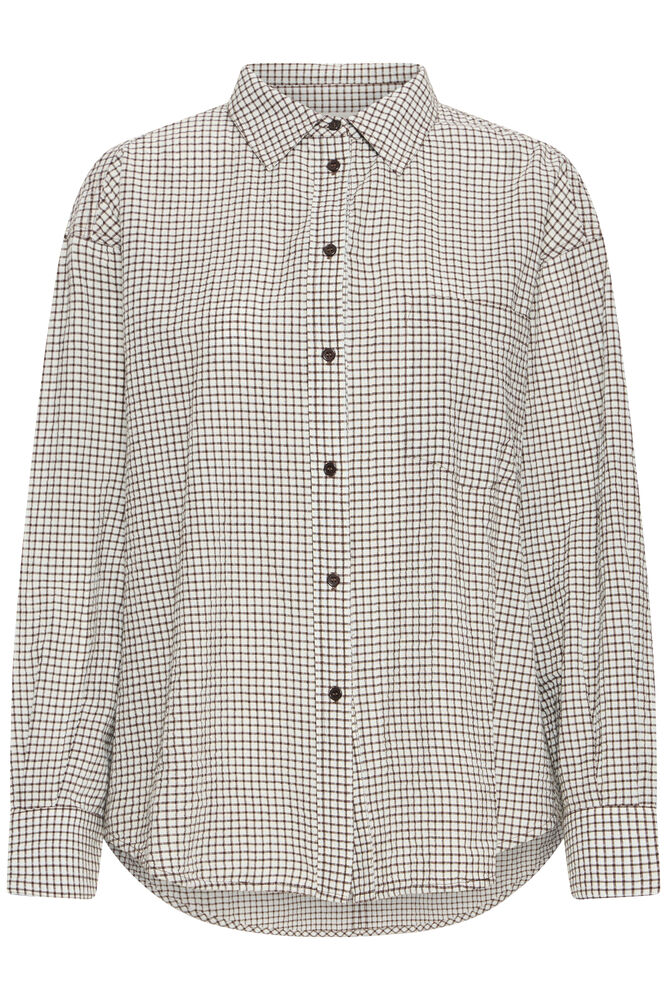 Feja Shirt Chicory Coffee Check Brown