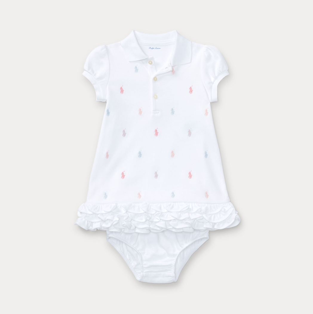 Schiffli Dresses Knit White