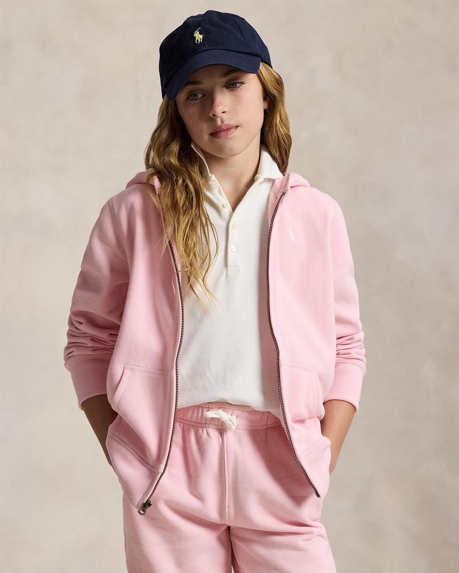 Fleece Full-Zip Hoodie Hint Of Pink