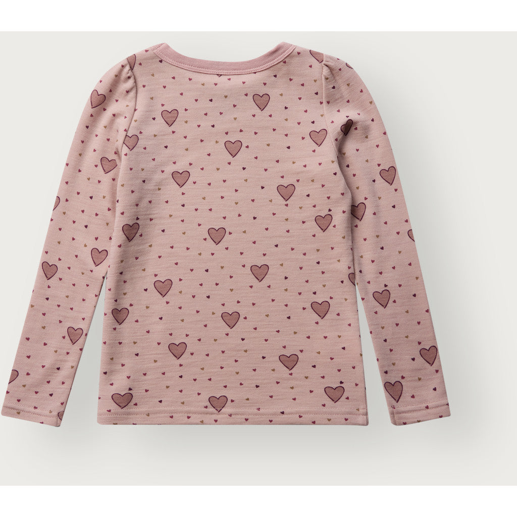 Abba Hearts Puff Dusty Rose