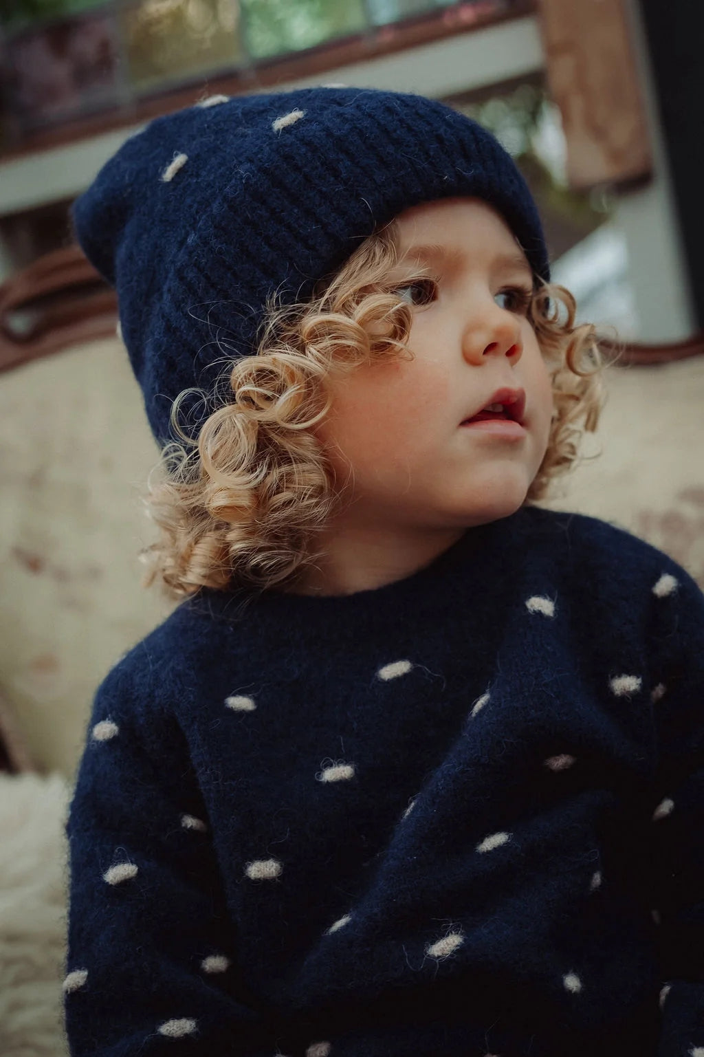 Star Alpaca Polka Pullover Insignia Blue/Sandshell