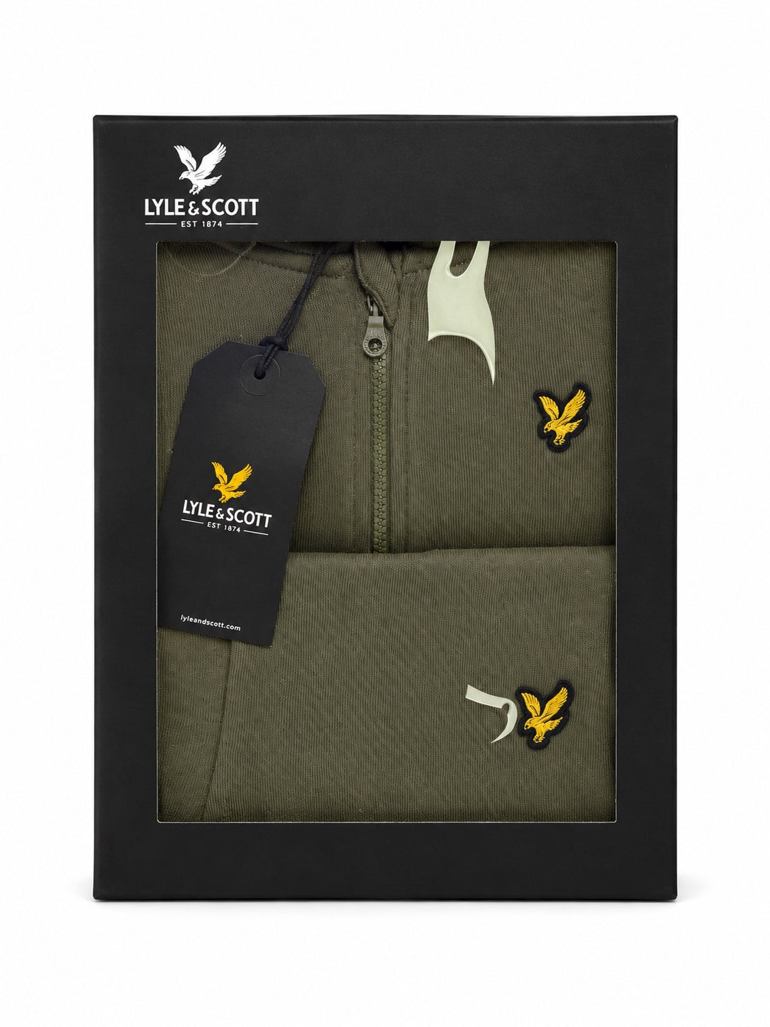 Zip Through Hoodie & Jogger Set Fatigue Olive