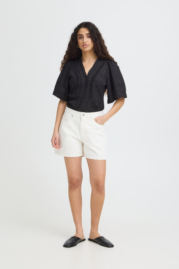 Aveny Shorts Denim Blanc