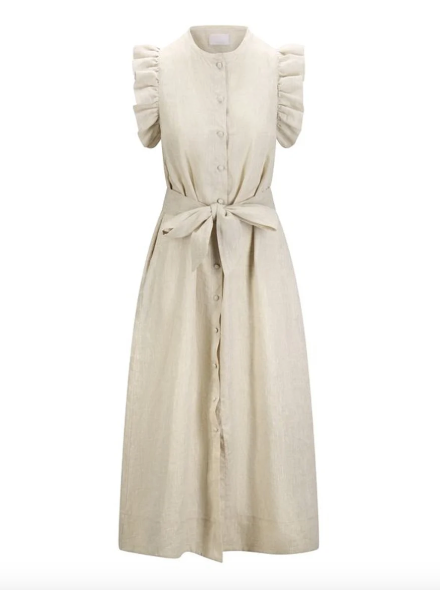 Pam Linen Dress Beige