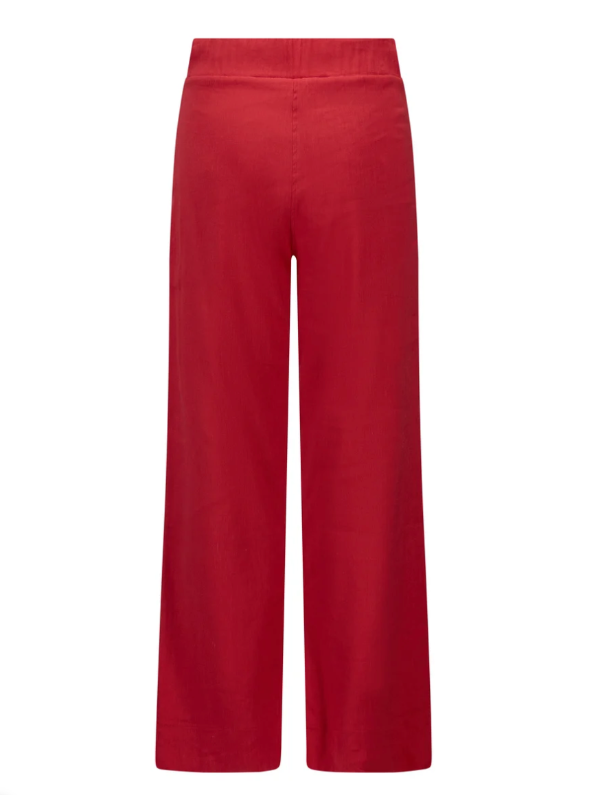 Molly Stretch Linen Pants Red