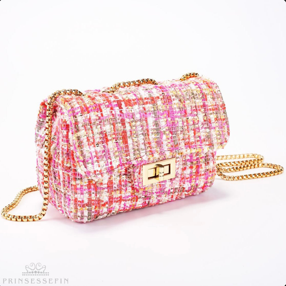 Alexandra Tweed Handbag Tweed Rose - Medium