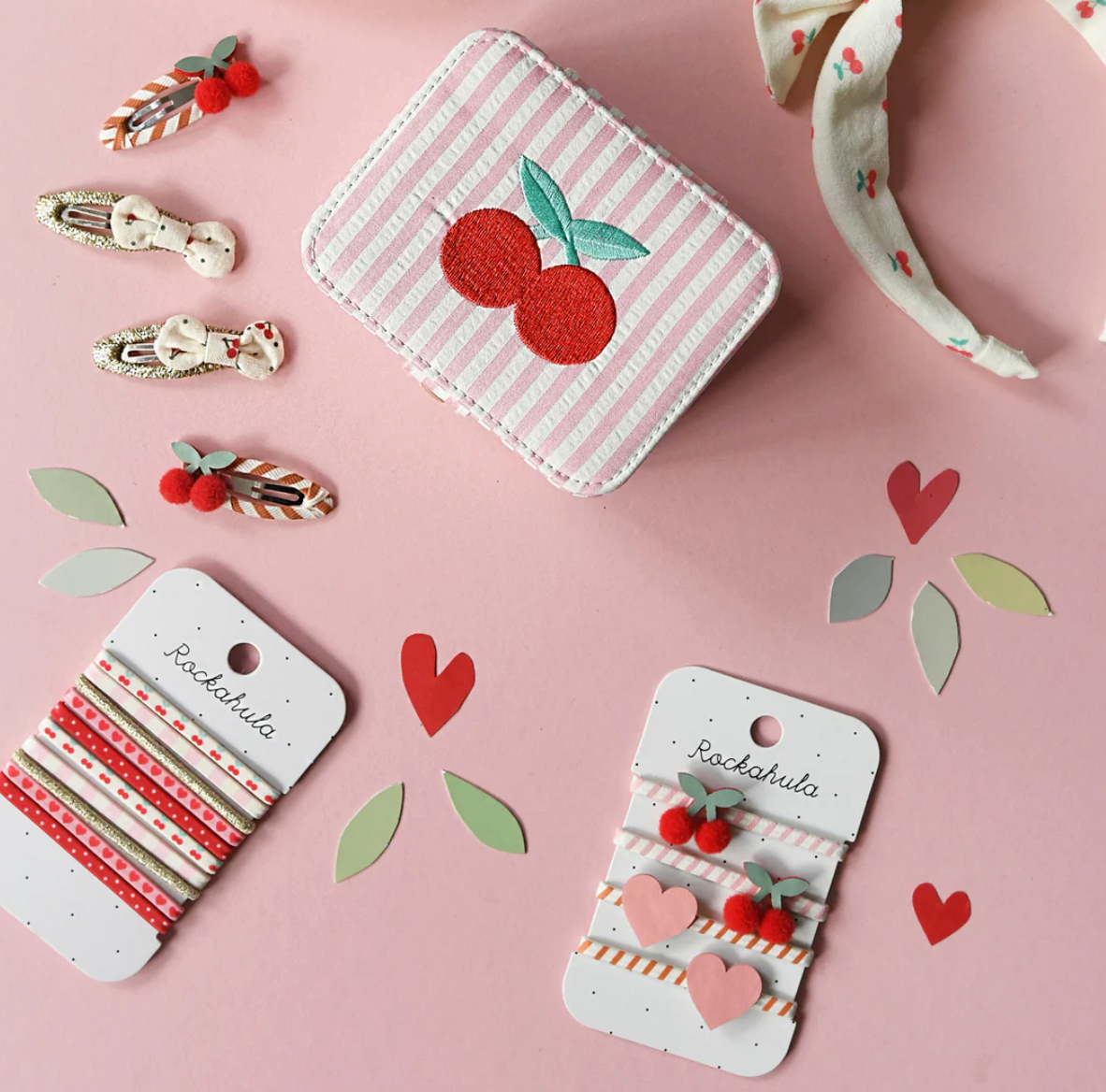 Stripy Cherry Ponies Red