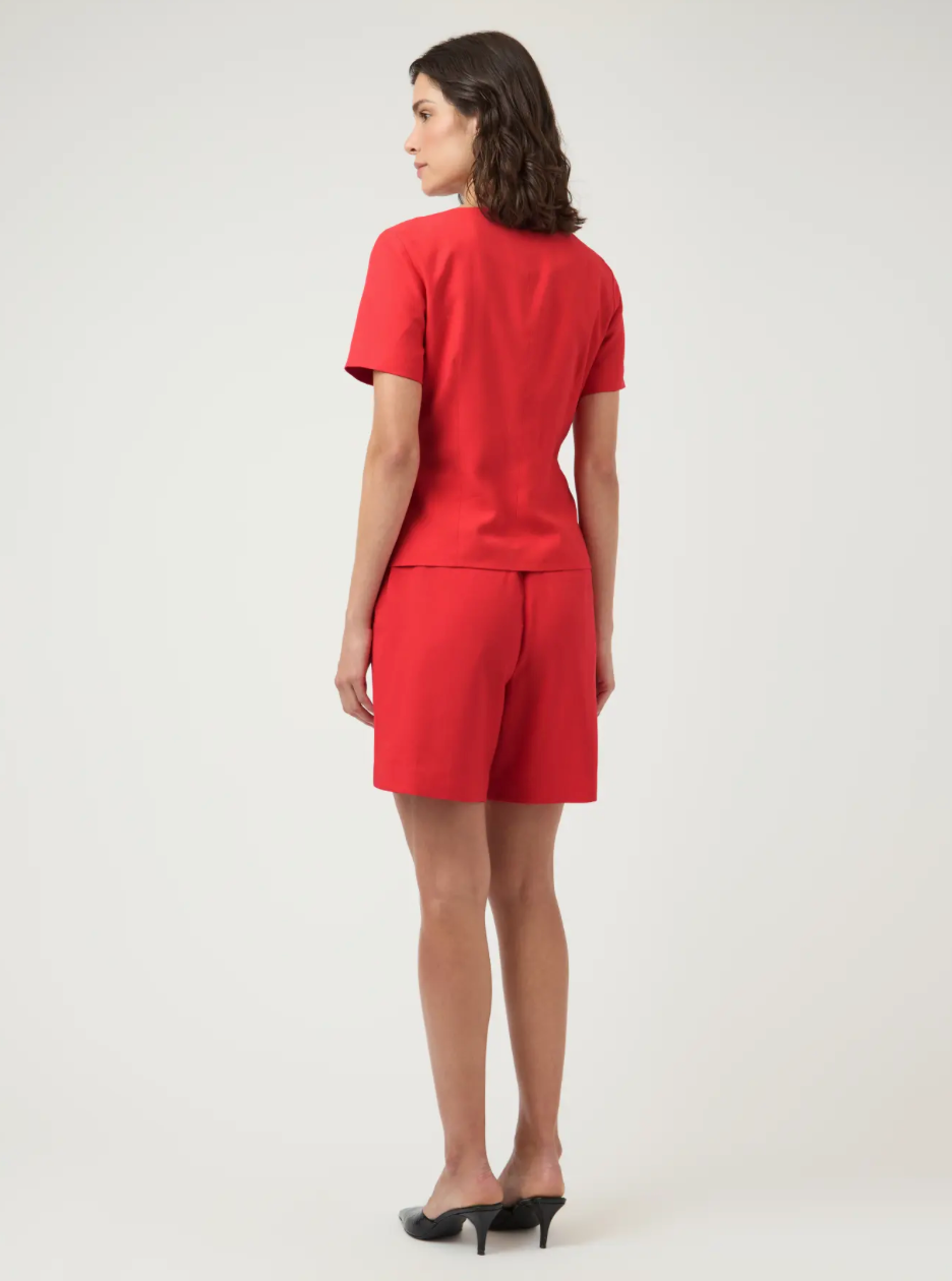 YASBIRMO SS BLAZER Poinsettia
