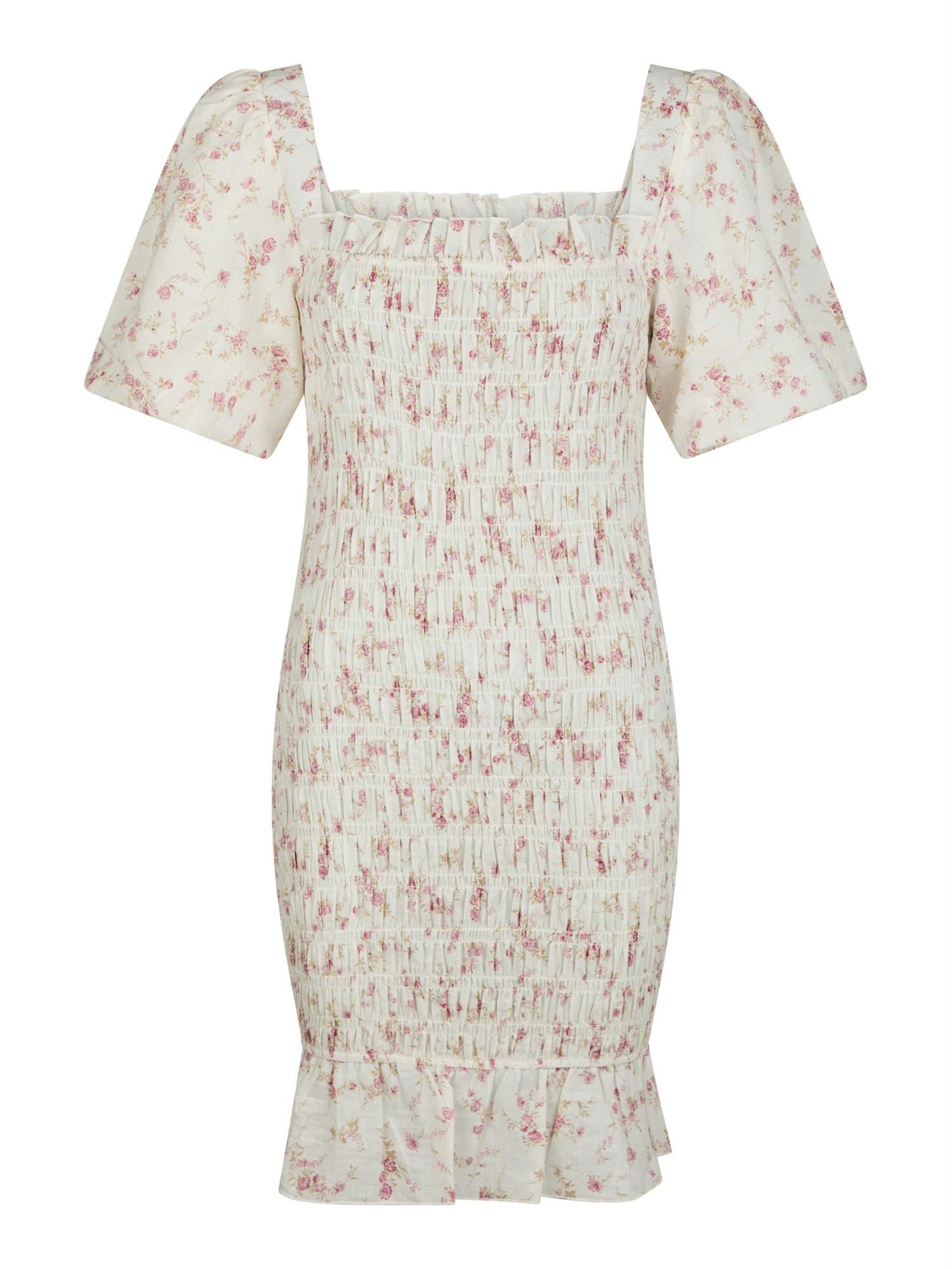 Edena Smock Dress Dusty Rose