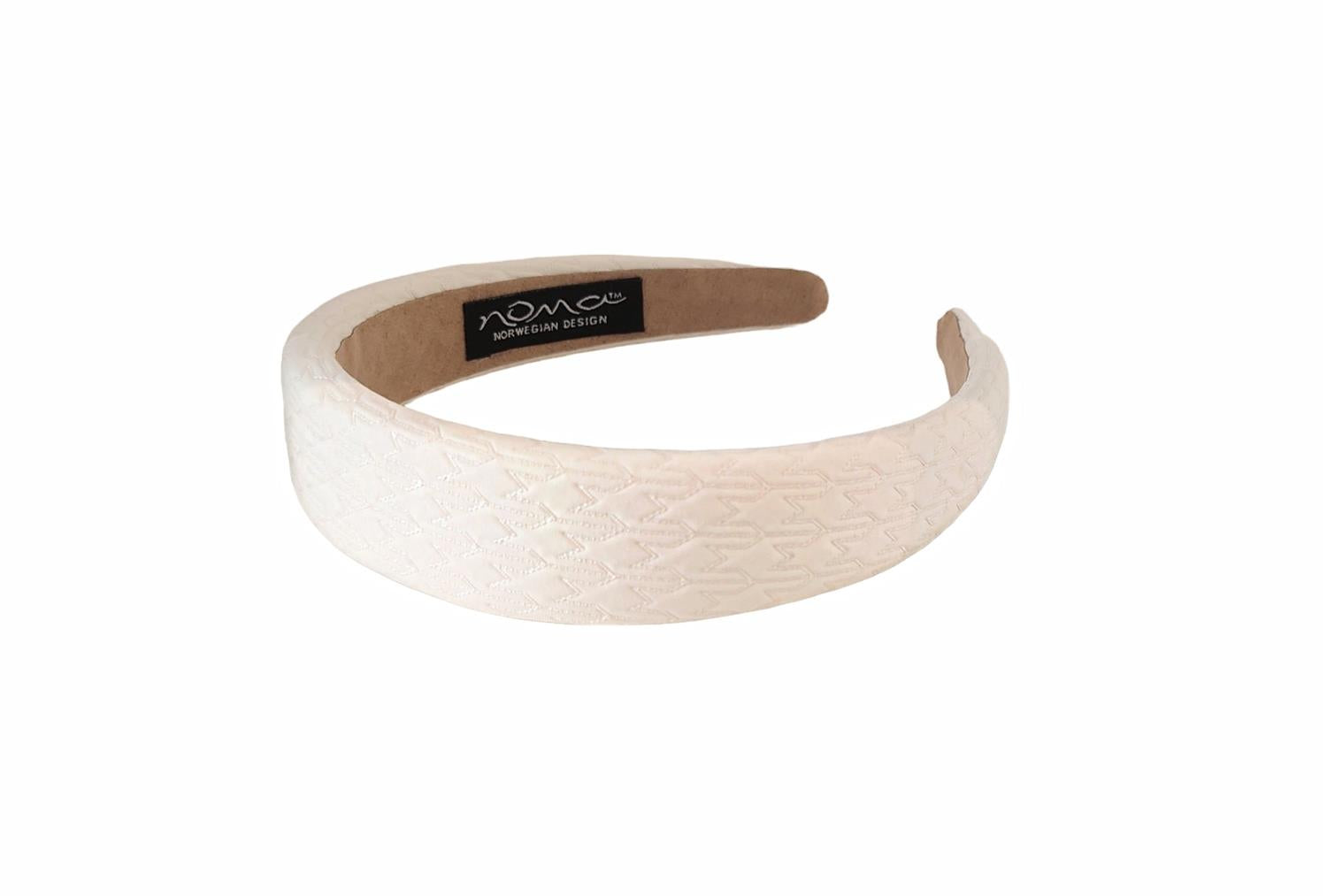 Hårbøyle Polstret Med Mønster Offwhite