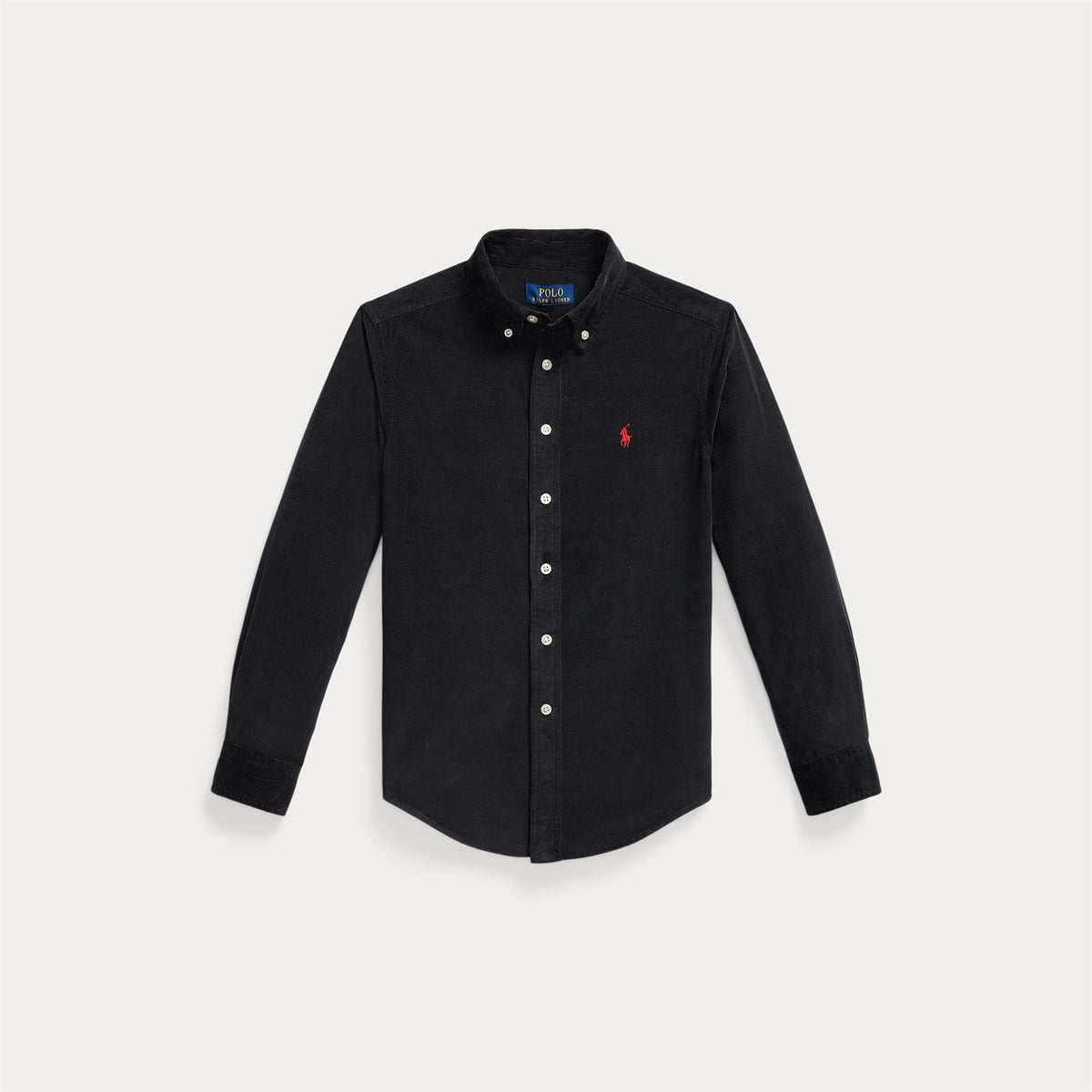 Cotton Corduroy Shirt Polo Black