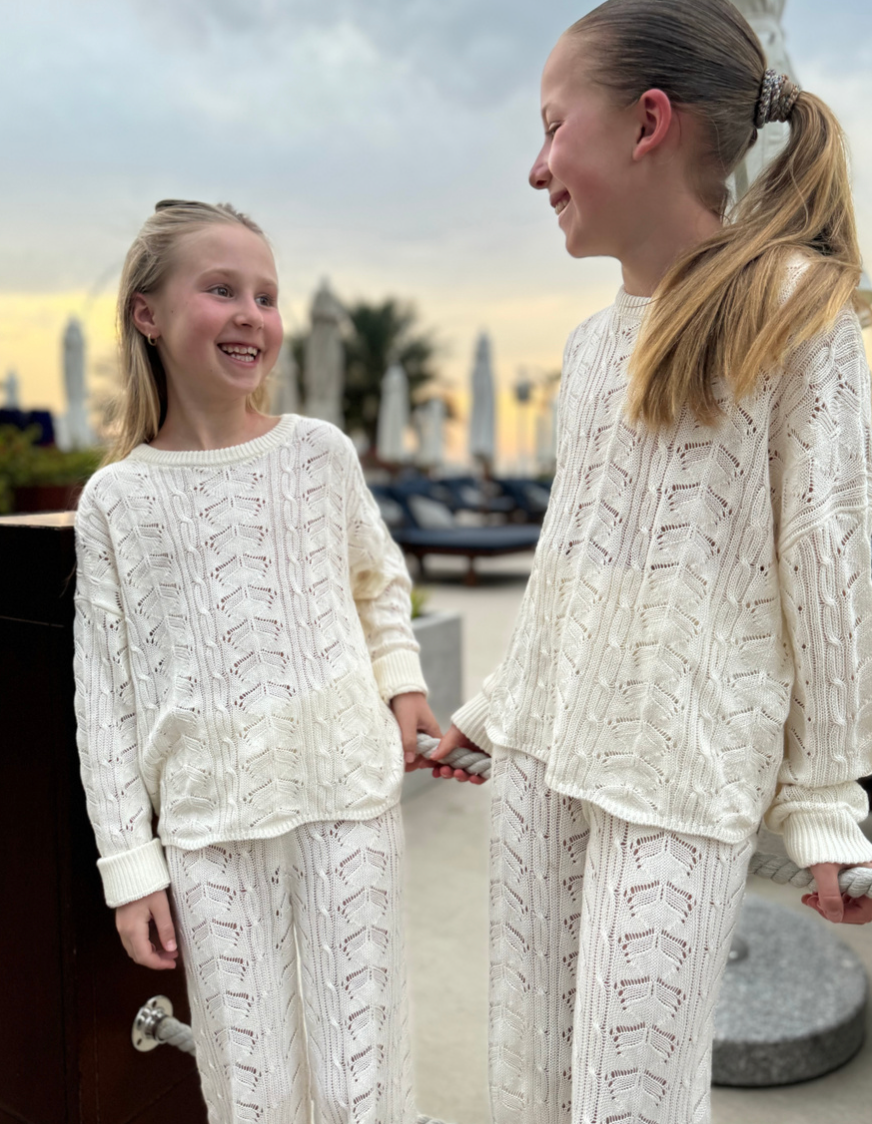 Silja Crochet Sweater Cream